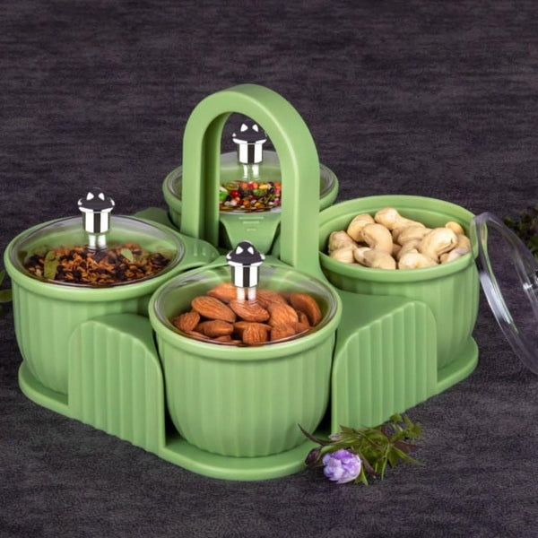 Multipurpose Plastic Storage Container Set: Kitchen Jars, Spices, Cookies the24kgal