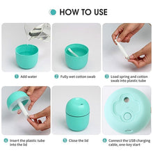 Portable Mini USB Humidifier with Light, Cool Mist & Essential Oil Diffuser (250ML) the24kgal