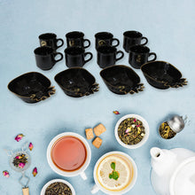 Pine Junction Ceramic Tea / cups / Mug Set With Pineapple Shape Serving Bowl  (12 Pcs set) the24kgal