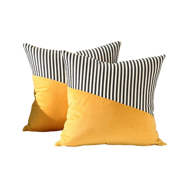 Decorative Pillow Covers Cushion Cases Soft Cotton (22 × 22 Inch / 1 Pair / 2 Pc) the24kgal