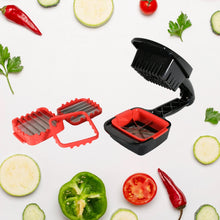 Multifunction Vegetable Cutter Manual Vegetable Quick Dicer Fruit Chopper Slicer with 3 Interchangeable Stainless Steel Blade Inserts, Non-Skid Base Slicer and Chopper the24kgal