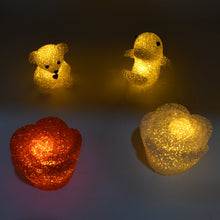 MULTI SHAPE SMALL LIGHT LAMPS LED SHAPE CRYSTAL NIGHT LIGHT LAMP (6 PC SET) the24kgal