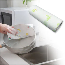 Non Woven Reusable and Washable Kitchen Printed Tissue Roll Non-stick Oil Absorbing Paper Roll Kitchen Special Paper Towel Wipe Paper Dish Cloth Cleaning Cloth 40 sheets / Pulls the24kgal