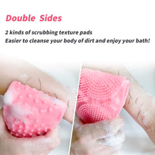 Silicone Body Back Scrubber - Double-Sided Bath Brush for Deep Cleaning & Massage (Medium Size /1pc) the24kgal