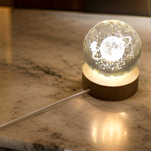 Astronaut Ball Night Light with Resin Base Decorative for Living Room Decor (1 Pc) the24kgal