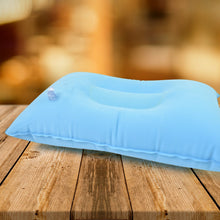 Comfortable Inflating Travel Pillow (34×21 Cm / 1 Pc / Mix Color) the24kgal