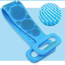 Silicone Body Back Scrubber Double Side Bathing Brush for Skin Deep Cleaning Massage, Dead Skin Removal (77 Gm | Small Size / 1pc) the24kgal