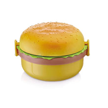 Burger Shape Lunch Box – Double Layer 1000ml Food Container with 2 Spoons for Kids the24kgal