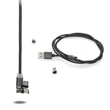 Magnetic Charging Cable 3 in 1 Metal Magnetic Micro USB Type C Lighting Cable with LED, Multiple Charging Adapters for All Android and all Smartphones  (Compatible with All Android and iPhone Smartphones, Tablet, PC, Mobile the24kgal