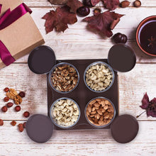 Airtight Plastic 4 Pc Storage Container Set, With Tray Dry Fruit Plastic Storage Container Tray Set With Lid & Serving Tray For Kitchen the24kgal