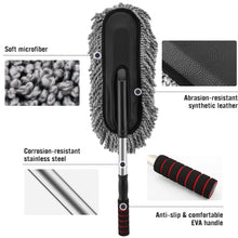 Car Duster, Long Retractable / Soft / Non-Slip / Handle Multipurpose Microfiber Wash Brush Vehicle Interior and Exterior Cleaning Kit with for Car, Boats or Home the24kgal