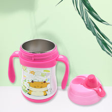 Vacuum Stainless Steel Water Bottle With Carry Handle & Straw Fridge Water Bottle Double Wall, Leak Proof, Rust Proof, Cold & Hot | Leak Proof | Office Bottle | Gym | Home | Kitchen | Hiking | Trekking | Travel Bottle (280 ML) the24kgal