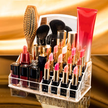 16 Compartment Cosmetic Makeup Jewellery Lipstick Storage Organiser Box, Cosmetic Storage Box Make-up Lipstick Organizer / Lipstick Holder Case  Transparent the24kgal