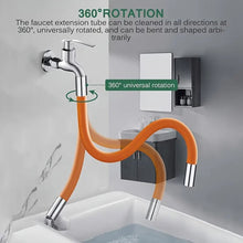 Flexible Water Tap Extender - 360° Adjustable Foaming Extension Tube with Connector (46cm) the24kgal