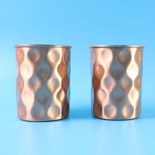 Diamond Cut Copper Water Bottle 2 Glasses with Gift Box (3 Pcs Set) the24kgal