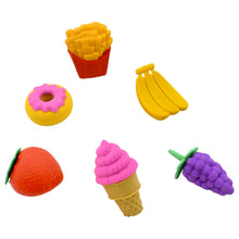 3D Food Fancy & Colorful Erasers – Cute Novelty Eraser Set for Kids & School Prize (1 Set / Mix Design & Color) the24kgal