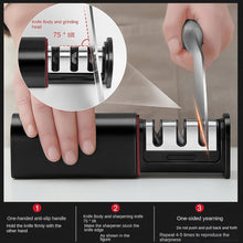 3-Stage Knife Sharpener, Knife grinder Three-sided blade for both water (1 Pc) the24kgal