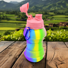 Flexible Collapsible Silicone Sports Water Bottle (260 ML / 20 CM Folding) the24kgal