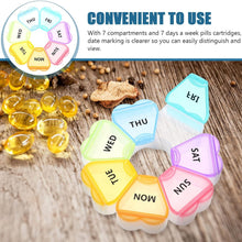 7-Day Round Weekly Pill Organizer Box (1 Pc) the24kgal