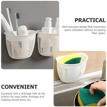 Hanging Plastic Storage Basket, Adhesive Wall Mounted Organizer Box Make Up Holder Shelf Bathroom Wall Basket Punch Free Drain Basket for Kitchen Bathroom, Wall Type Storage Basket (1 Pc) the24kgal