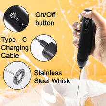 Small Electric Handheld Milk Frother with Stainless Steel Whisk (1 Pc) the24kgal