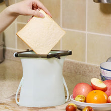 Reusable Silicone Food Storage Bag – Leakproof, Flat Bottom, Freezer & Microwave Safe, BPA-Free Snack & Sandwich Bag (1 Pc) the24kgal