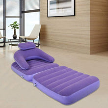 2 in 1 Air Mattress & Lounger, Portable Inflatable Mattress Air Sofa With Air Hand Pump (175×75 cm) the24kgal