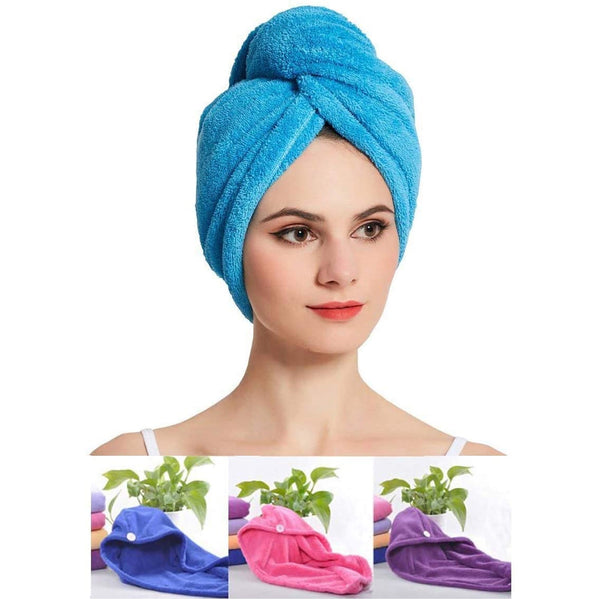 Microfiber Hair Wrap Towel Cap – Quick-Dry, Absorbent Turban Cap (1 Pc), Hair accessories the24kgal