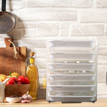 Plastic 6 Layer Wall-Mounted Food Organizer Rack (1 Set) the24kgal
