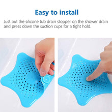 Star Shape Suction Cup Kitchen Bathroom Sink Drain Strainer Hair Stopper Filter, Star Shaped Sink Filter Bathroom Hair Catcher, Drain Strainers Cover Trap Basin (1 Pc) the24kgal