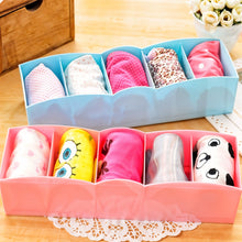 5 Compartments Socks / Handkerchief / Underwear Storage Box Socks Drawer Closet Organizer Storage Boxes (pack of 2) the24kgal