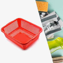 Plastic 1 Pc Kitchen Small Size Dish Rack Drainer Vegetables and Fruits Washing Basket Dish Rack Multipurpose Organizers (29x22CM Mix Color) the24kgal
