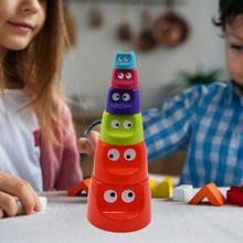 Monster Cups - Activity Toy for Babies 5+ Months Plastic Multicolor Infant & Preschool Toys Develops Motor & Reasoning Skills Birthday Gifts for Boys Girls Age 5+ Months Kids (1 Set) the24kgal