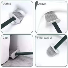 Portable Silicone Toilet Brush – Wall-Mounted, Anti-Drip Cleaner with Non-Slip Handle the24kgal