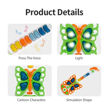 Butterfly Guitar Toy with Light and Music Toy (1 Pc / Battery not included) the24kgal