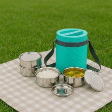 Double Wall Insulated Tiffin with Handle (1 Pc): Stackable, Hot Food Container the24kgal