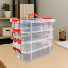 4-Layer Transparent Multipurpose Plastic Storage Box the24kgal