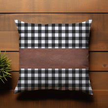 Pillow Covers, Leather & Cotton Cushion Covers (17 × 17 Inch / 1 Pair / 2 Pc) the24kgal