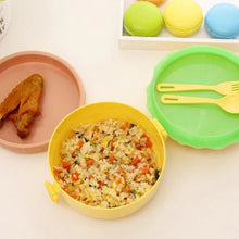 Burger Shape Lunch Box – Double Layer 1000ml Food Container with 2 Spoons for Kids the24kgal