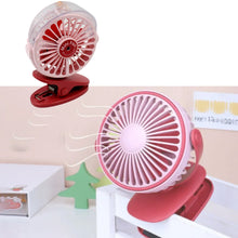 Portable Clip-on Fan, Battery Operated, With Light & Spray, Small Yet Powerful USB Table Fan, 3-Speed Quiet Rechargeable Mini Desk Fan, 360° Rotation, Personal Cooling Fan for Home, Office, Camping the24kgal