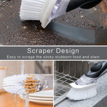 Dish Scrubber with Soap Dispenser, Soap Dispensing Dish Brush Set (1 Set) the24kgal