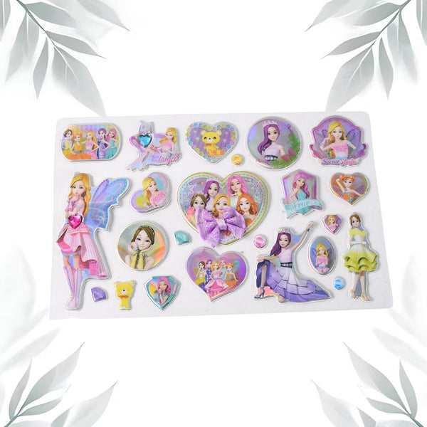 Multipurpose Adhesive 3D Stickers (1 Sheet / Mix Design) the24kgal