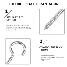 Eye Hooks Screw in Heavy Duty, Stainless Steel Eye Bolts Screw (7 Pc Set) the24kgal
