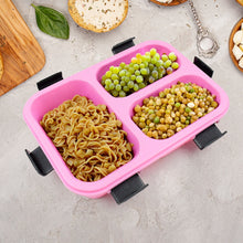 Plastic 3 Compartment Insulated Lunch Box, Lunch Box (1 Pc) the24kgal