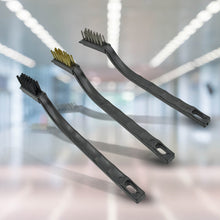 Mini Wire Brush Set Brass Nylon Stainless Steel Bristles Household Cleaning Brush for Gas Stove, Smoke Machine Tool Burner Tiles Tap Rust Removal Welding Slag Dirt & Paint Scrubbing (3 Pcs Set) the24kgal