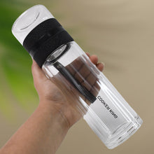 Outdoor Sport Glass Water Bottle With Steel Lid / 500 Ml Approx) the24kgal