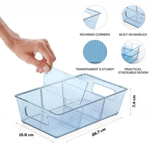 Plastic Refrigerator Organizer Bins, Set Of 2 Stackable Fridge Organizers with Handle, Clear Organizing Food Fruit Vegetables Pantry Storage Bins for Freezer kitchen Cabinet Organization and Storage (2 Pcs Set Mix Color) the24kgal