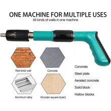 Manual Steel Nails Gun, Nail Wall Fastening Tool with 10 Nails (1 Set) the24kgal