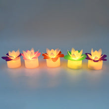 Decoration Candles/Led Diwali Decor Lotus Flower Candle (5 Pc) the24kgal