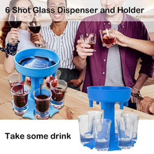 6-Way Plastic Shot Glass Dispenser with Holder Stand (1 Pc) the24kgal